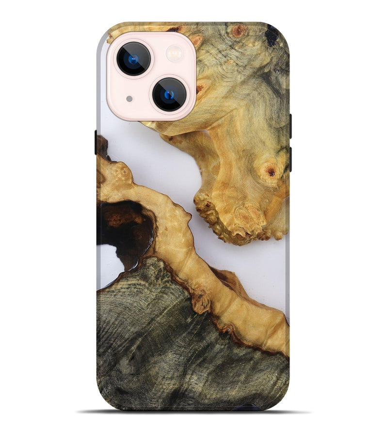 iPhone 14 Plus Wood Live Edge Phone Case - Emilie (Clear, 819126)