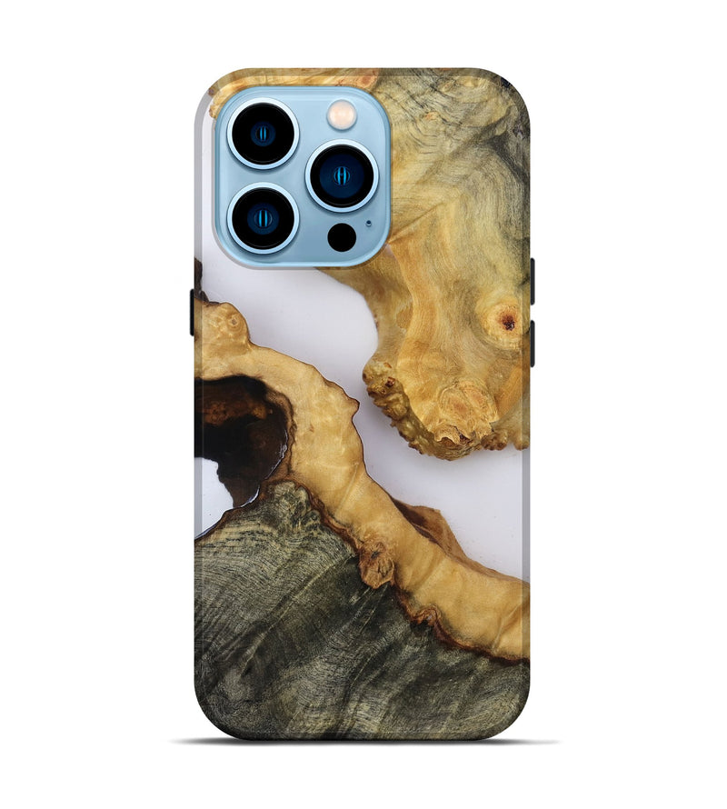 iPhone 14 Pro Wood Live Edge Phone Case - Emilie (Clear, 819126)