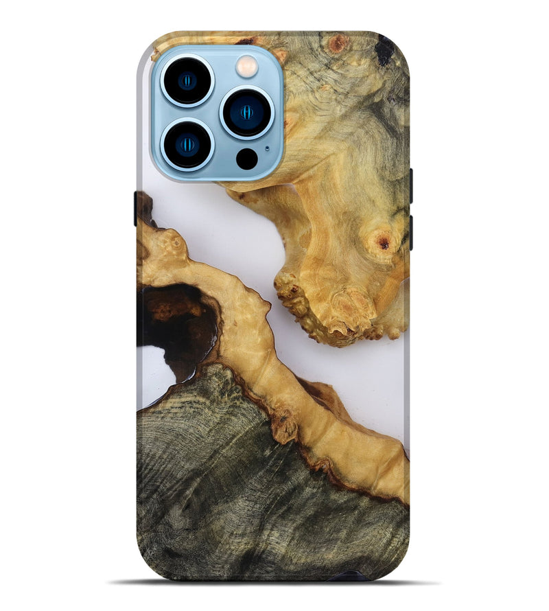 iPhone 14 Pro Max Wood Live Edge Phone Case - Emilie (Clear, 819126)
