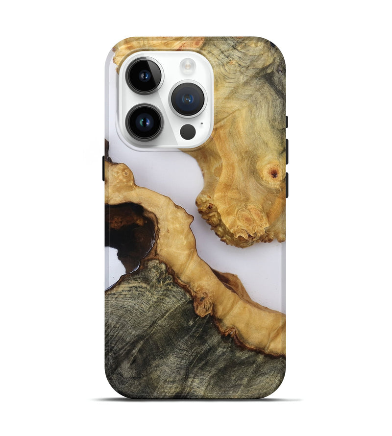 iPhone 15 Pro Wood Live Edge Phone Case - Emilie (Clear, 819126)
