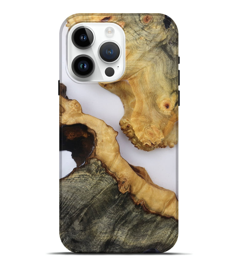 iPhone 15 Pro Max Wood Live Edge Phone Case - Emilie (Clear, 819126)