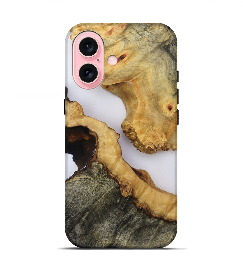 iPhone 16 Wood Live Edge Phone Case - Emilie (Clear, 819126)