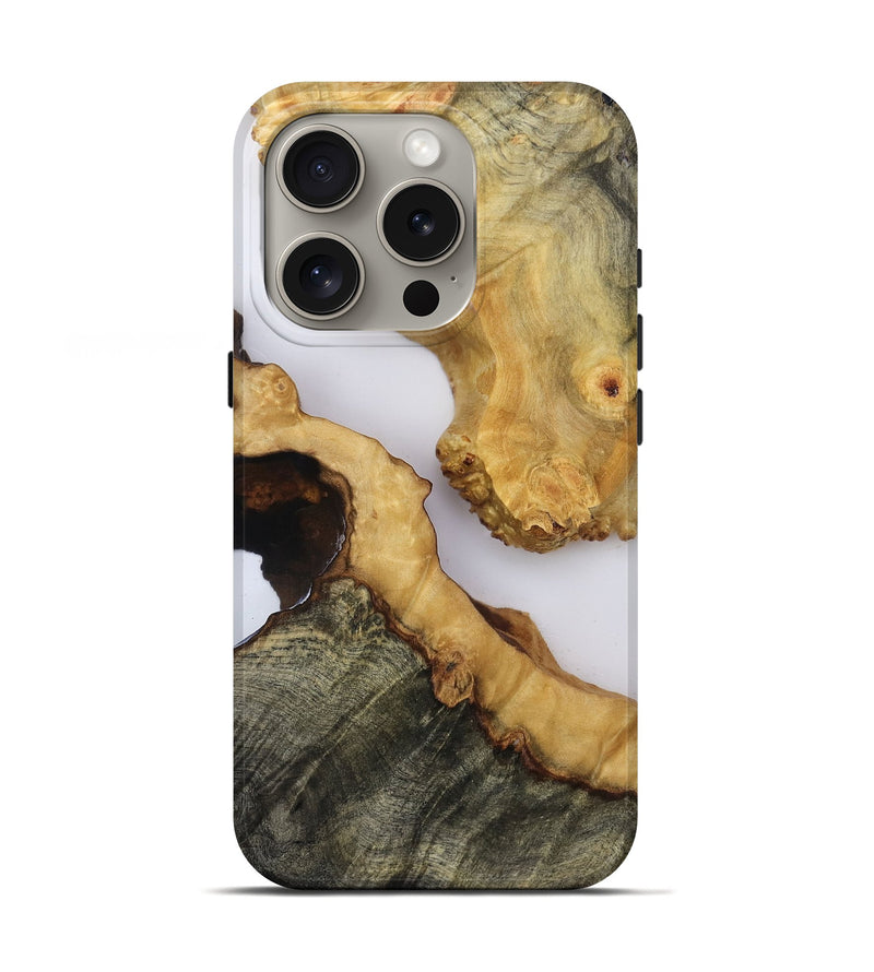 iPhone 16 Pro Wood Live Edge Phone Case - Emilie (Clear, 819126)