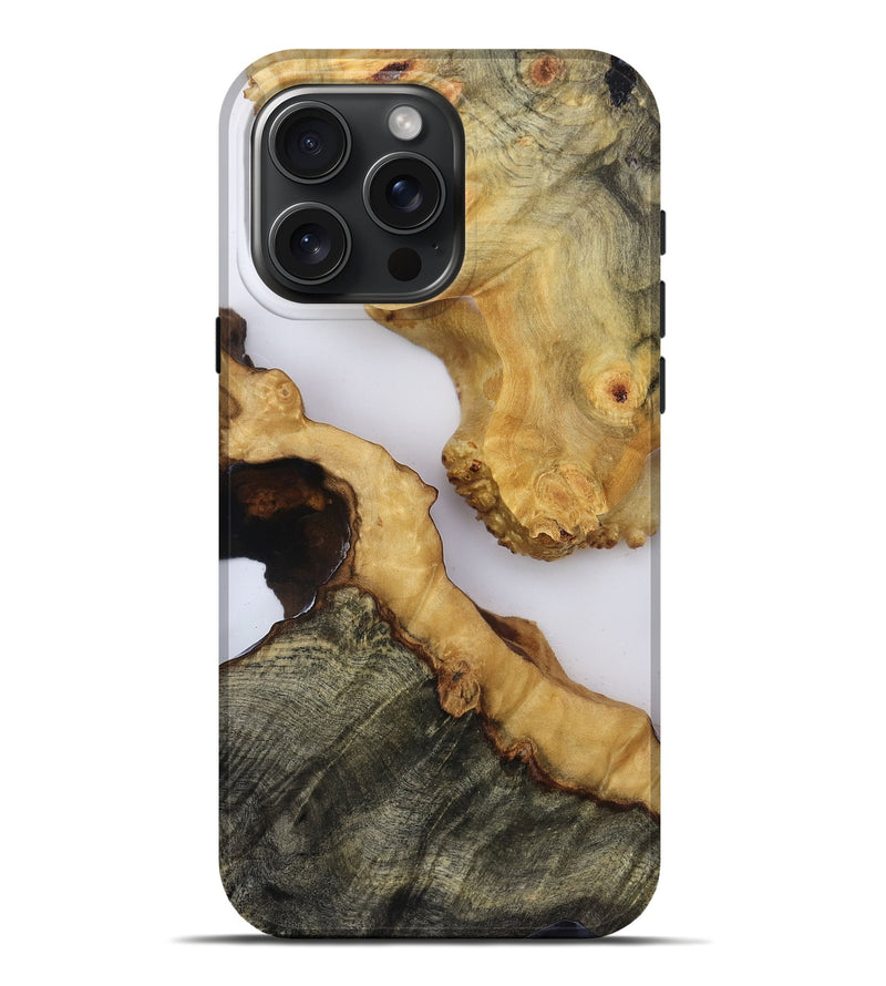 iPhone 16 Pro Max Wood Live Edge Phone Case - Emilie (Clear, 819126)