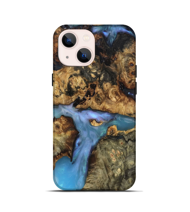 iPhone 13 mini Wood Live Edge Phone Case - Ashly (Clear, 819127)