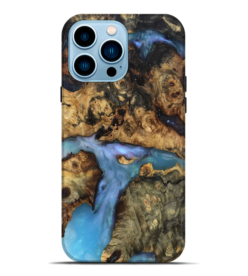 iPhone 14 Pro Max Wood Live Edge Phone Case - Ashly (Clear, 819127)