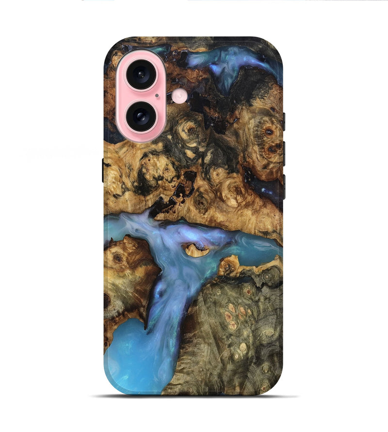 iPhone 16 Wood Live Edge Phone Case - Ashly (Clear, 819127)