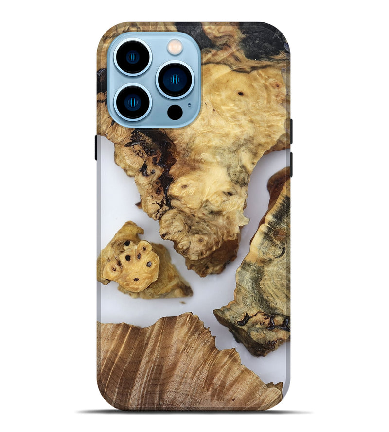iPhone 14 Pro Max Wood Live Edge Phone Case - Javier (Clear, 819130)