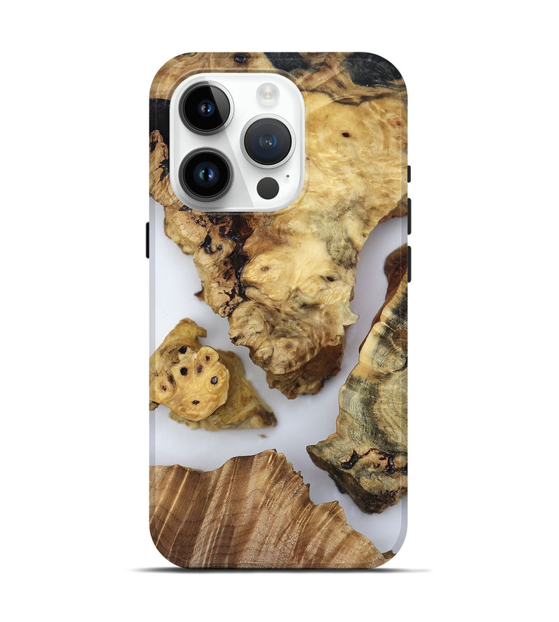 iPhone 15 Pro Wood Live Edge Phone Case - Javier (Clear, 819130)