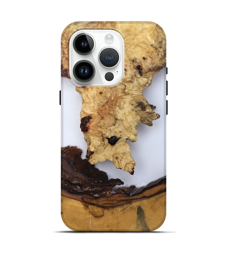 iPhone 15 Pro Wood Live Edge Phone Case - Renata (Clear, 819131)