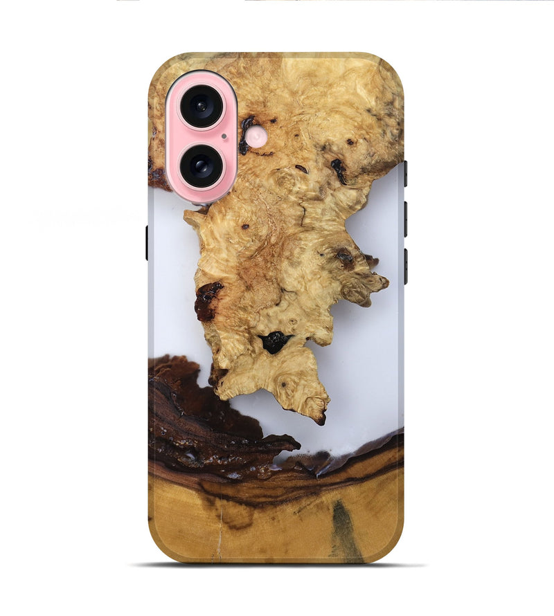 iPhone 16 Wood Live Edge Phone Case - Renata (Clear, 819131)