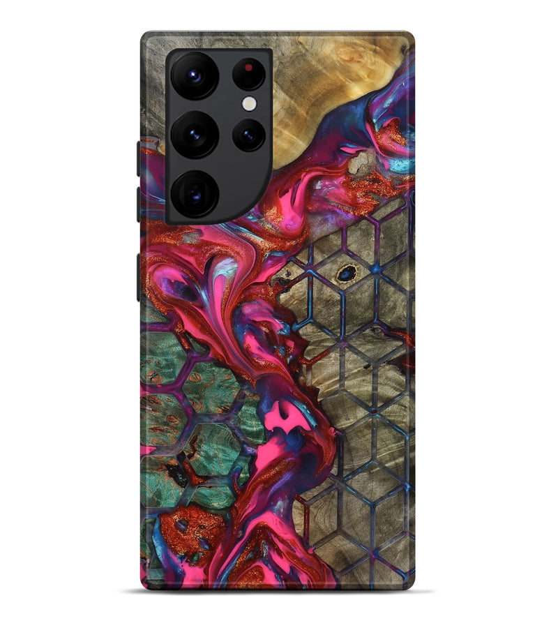 Galaxy S22 Ultra Wood Live Edge Phone Case - Ayah (Pattern, 819132)