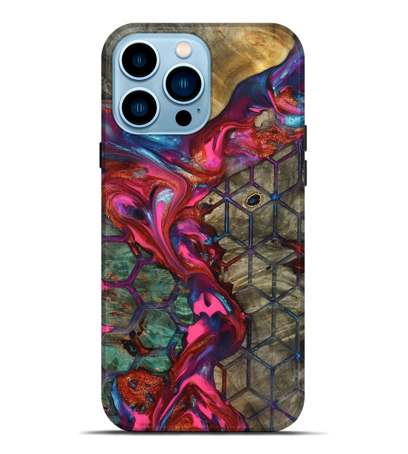 iPhone 14 Pro Max Wood Live Edge Phone Case - Ayah (Pattern, 819132)