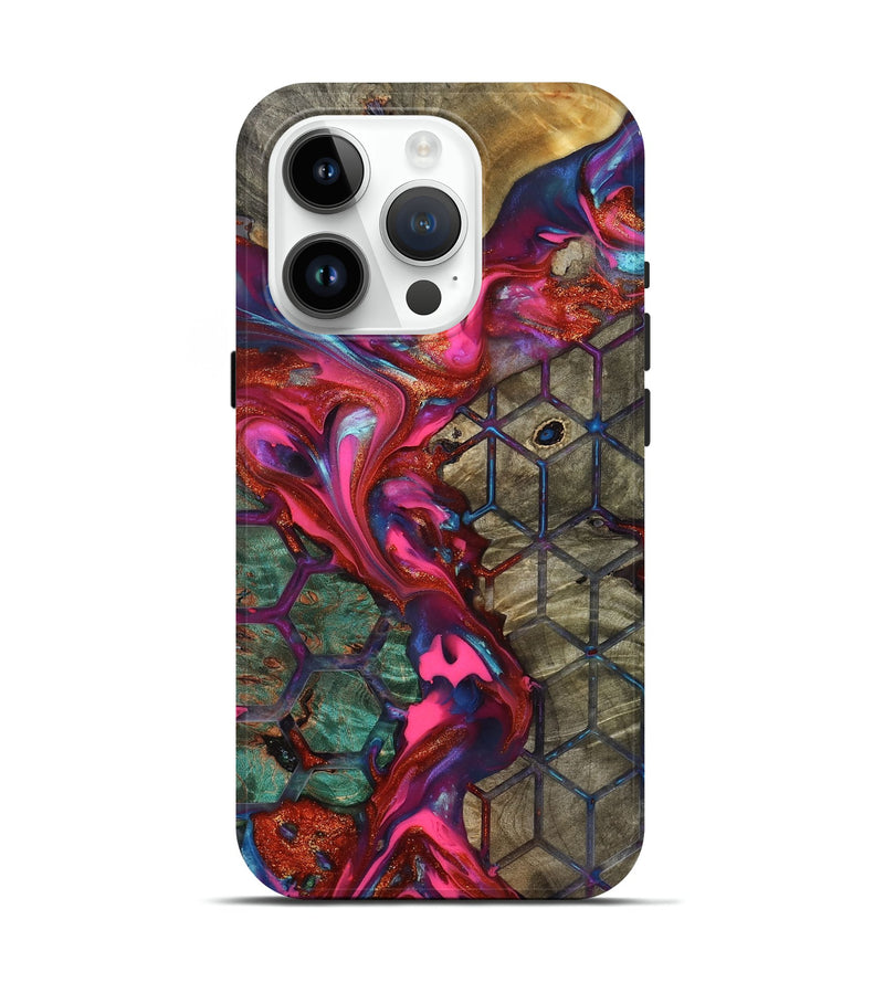 iPhone 15 Pro Wood Live Edge Phone Case - Ayah (Pattern, 819132)
