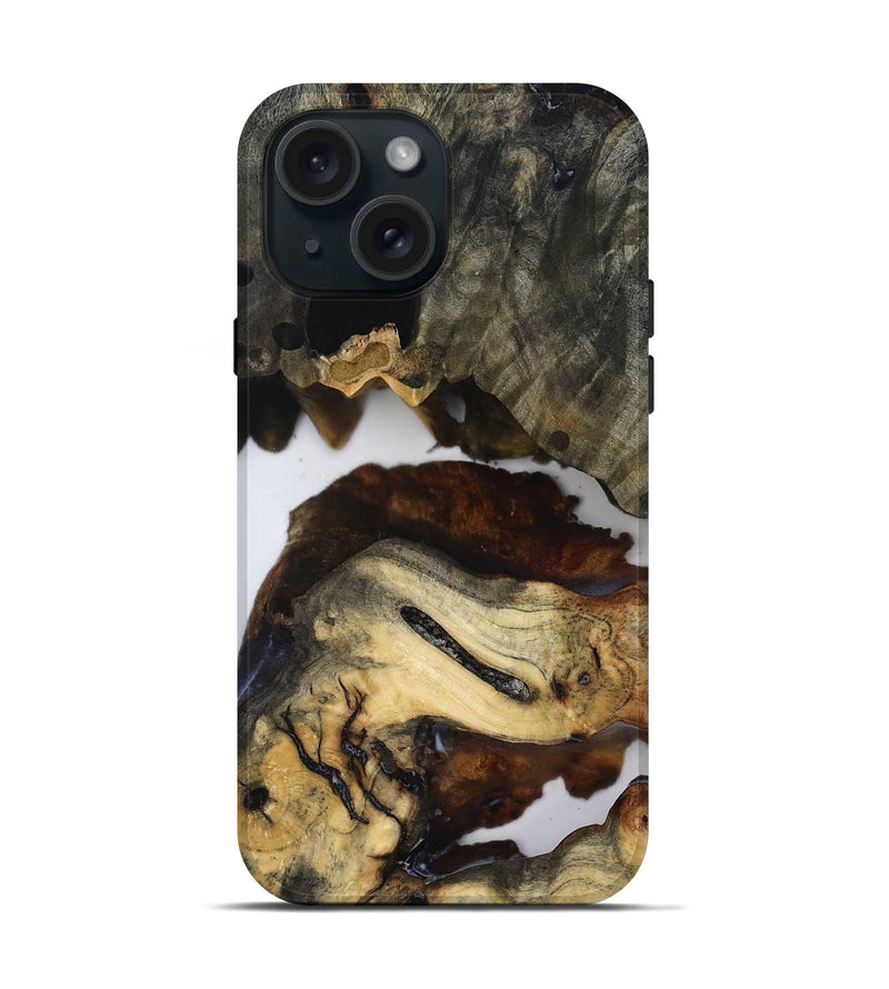iPhone 15 Wood Live Edge Phone Case - Jerald (Clear, 819133)