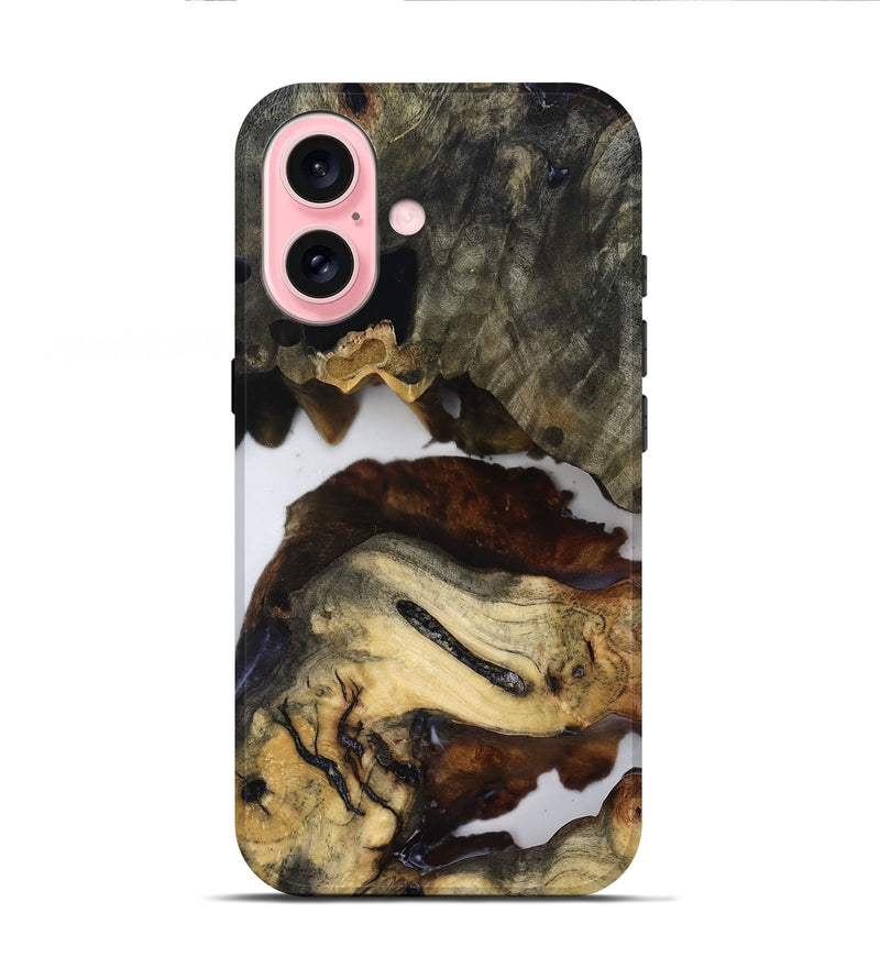 iPhone 16 Wood Live Edge Phone Case - Jerald (Clear, 819133)