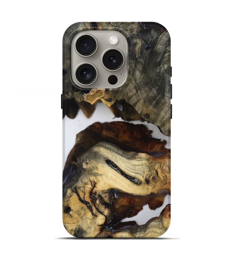 iPhone 16 Pro Wood Live Edge Phone Case - Jerald (Clear, 819133)