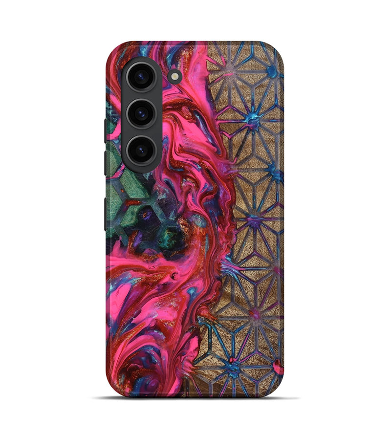 Galaxy S23 Wood Live Edge Phone Case - Kian (Neon, 819134)