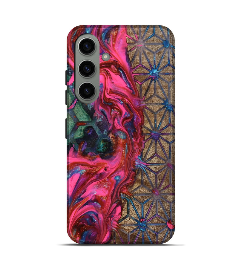 Galaxy S24 Wood Live Edge Phone Case - Kian (Neon, 819134)