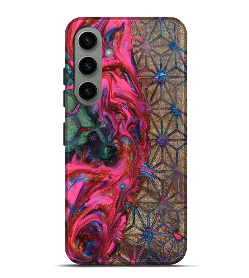 Galaxy S24 Plus Wood Live Edge Phone Case - Kian (Neon, 819134)