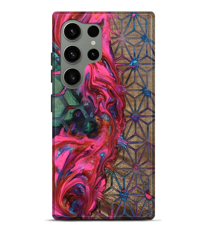 Galaxy S24 Ultra Wood Live Edge Phone Case - Kian (Neon, 819134)