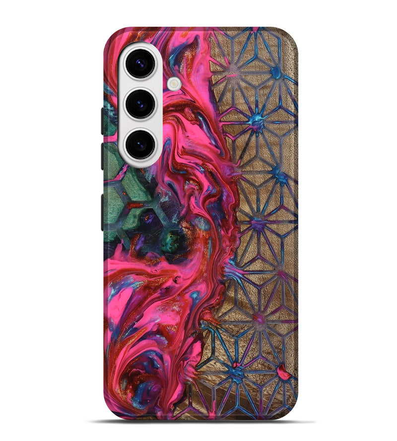 Galaxy S25 Plus Wood Live Edge Phone Case - Kian (Neon, 819134)