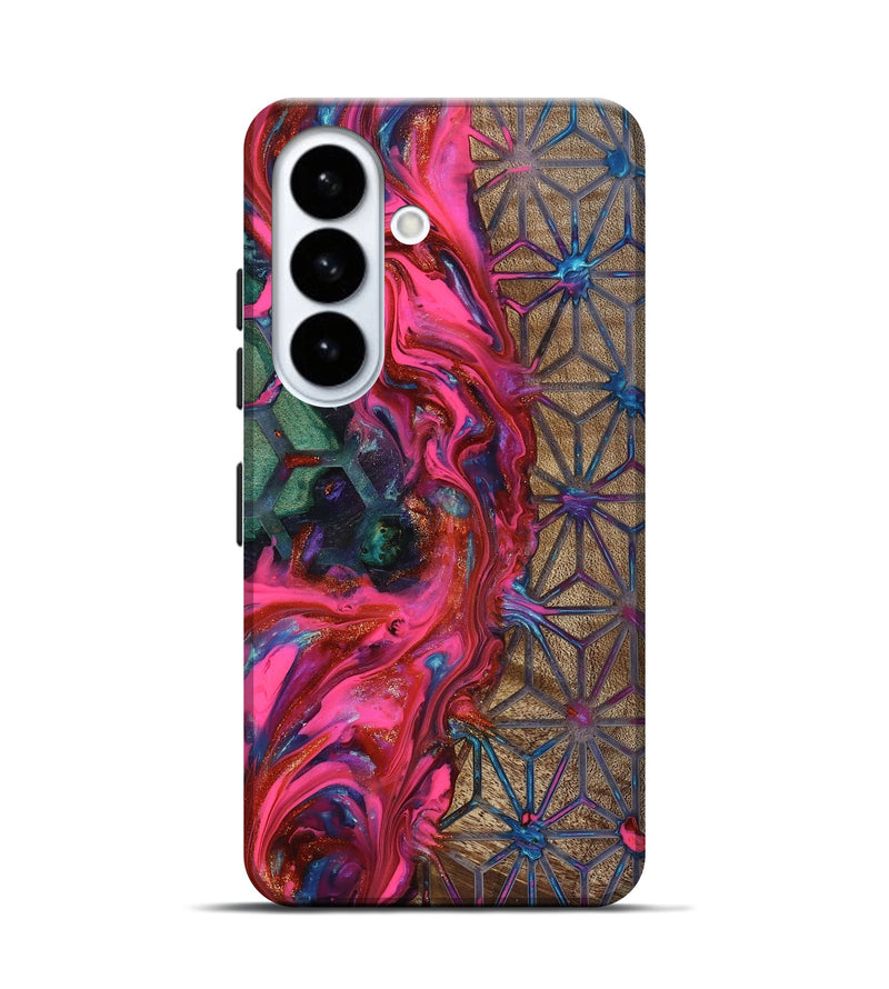 Galaxy S26 Wood Live Edge Phone Case - Kian (Neon, 819134)
