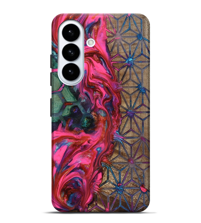 Galaxy S26 Plus Wood Live Edge Phone Case - Kian (Neon, 819134)