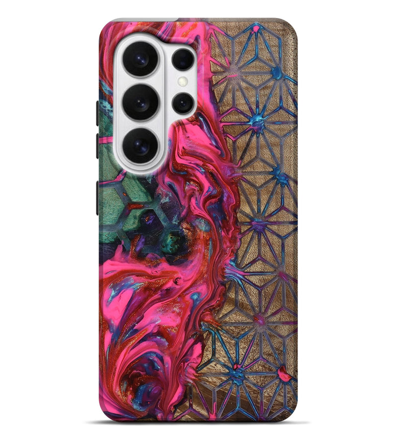 Galaxy S26 Ultra Wood Live Edge Phone Case - Kian (Neon, 819134)