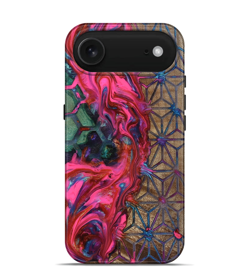 iPhone 17 Air Wood Live Edge Phone Case - Kian (Neon, 819134)