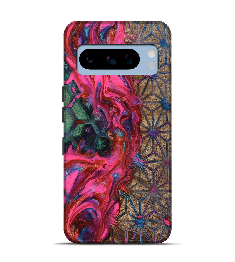 Pixel 8 Pro Wood Live Edge Phone Case - Kian (Neon, 819134)