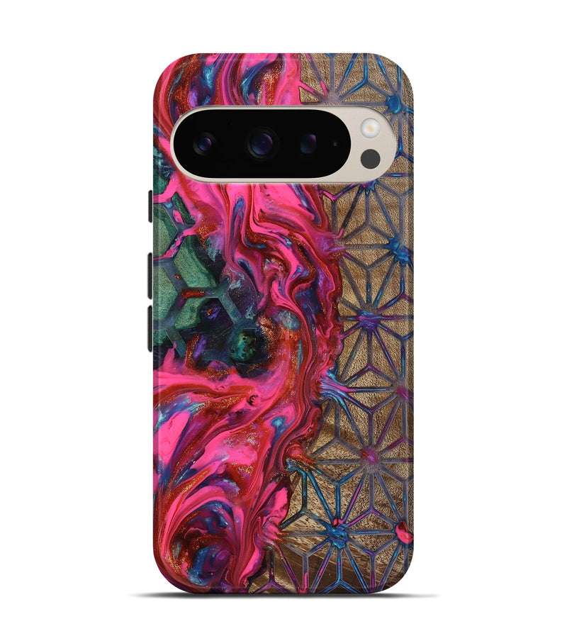 Pixel 9 Wood Live Edge Phone Case - Kian (Neon, 819134)