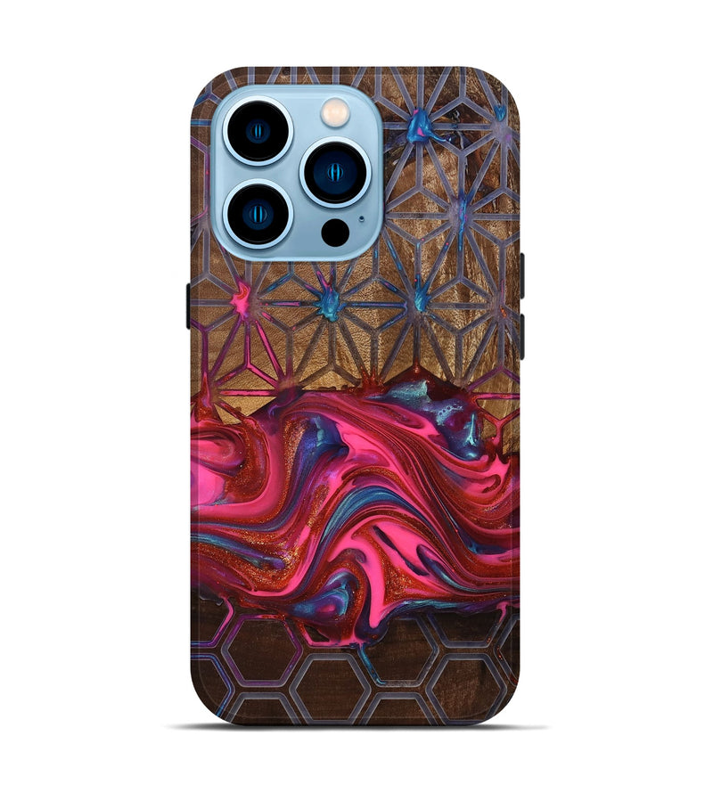 iPhone 14 Pro Wood Live Edge Phone Case - Tomeka (Pattern, 819135)