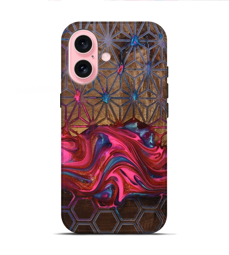 iPhone 16 Wood Live Edge Phone Case - Tomeka (Pattern, 819135)