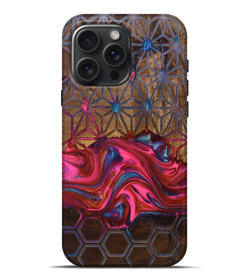 iPhone 16 Pro Max Wood Live Edge Phone Case - Tomeka (Pattern, 819135)