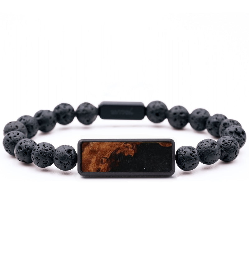 Lava Bead Wood Bracelet - August (Wood Burl, 819146)