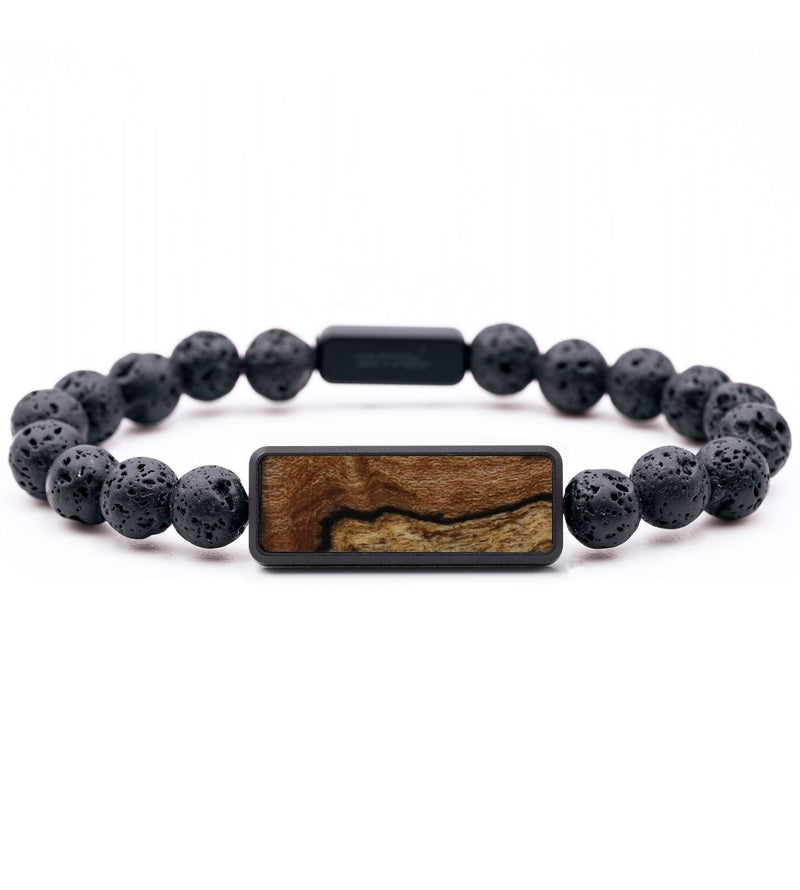 Lava Bead Wood Bracelet - Javier (Wood Burl, 819148)