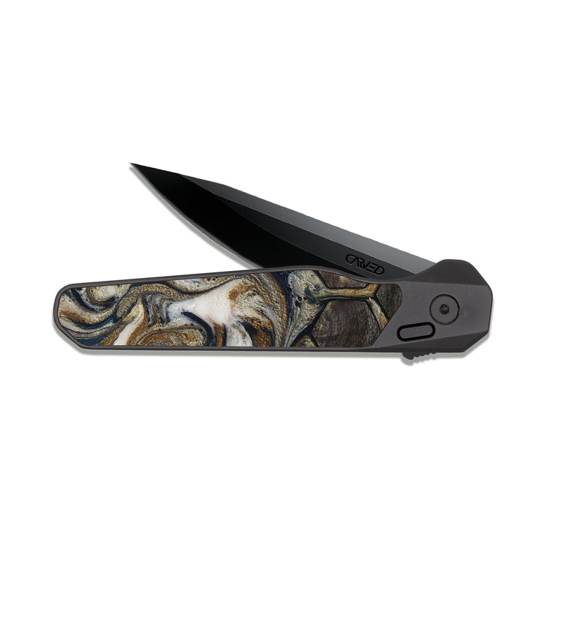 EDC Dark Slate Wood Pocket Knife - Mariel (Pattern, 819171)