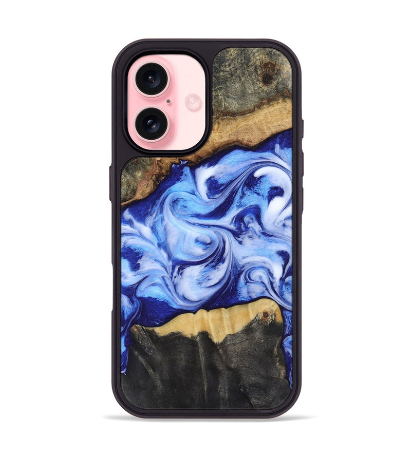 iPhone 16 Wood Phone Case - Jones (Blue, 819172)