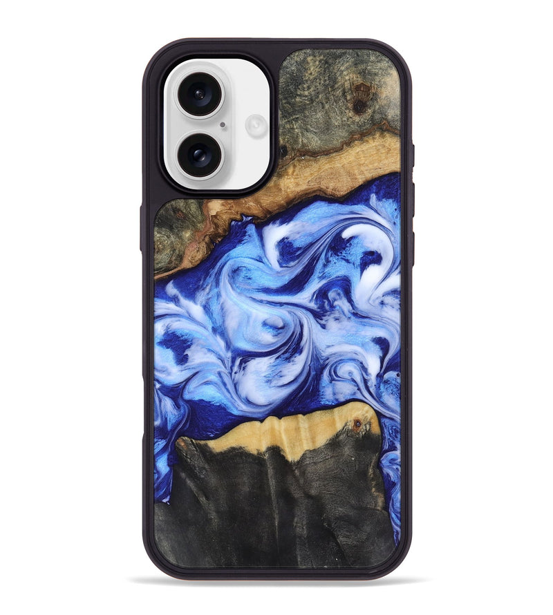 iPhone 16 Plus Wood Phone Case - Jones (Blue, 819172)