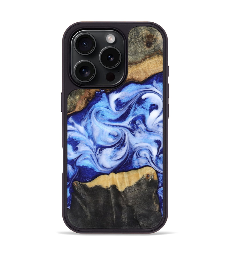 iPhone 16 Pro Wood Phone Case - Jones (Blue, 819172)