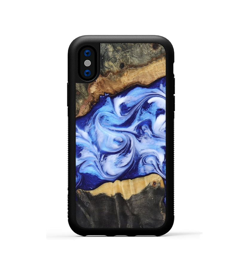iPhone Xs Wood Phone Case - Jones (Blue, 819172)