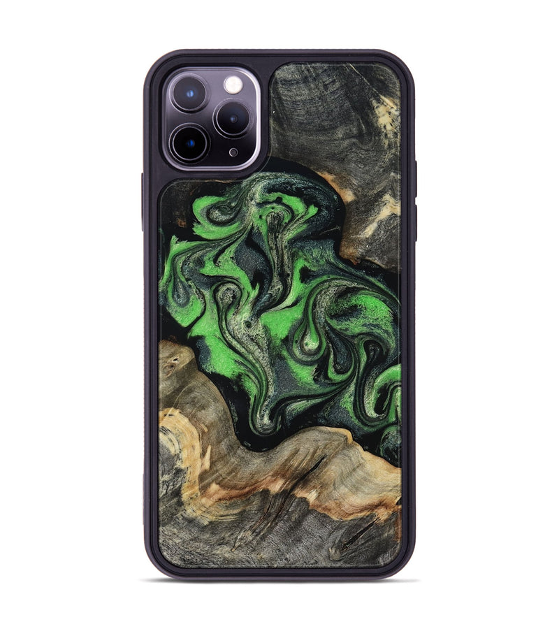 iPhone 11 Pro Max Wood Phone Case - Eulalia (Green, 819173)