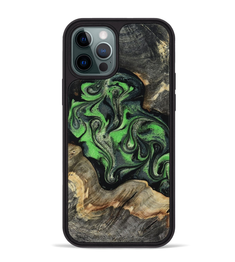iPhone 12 Pro Max Wood Phone Case - Eulalia (Green, 819173)