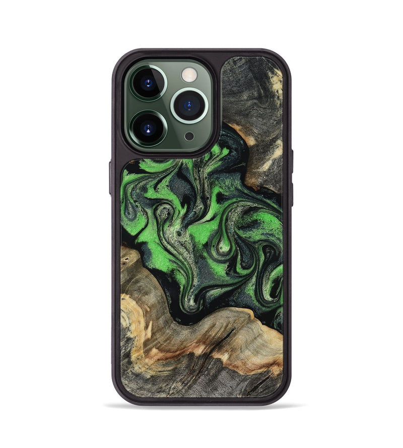 iPhone 13 Pro Wood Phone Case - Eulalia (Green, 819173)