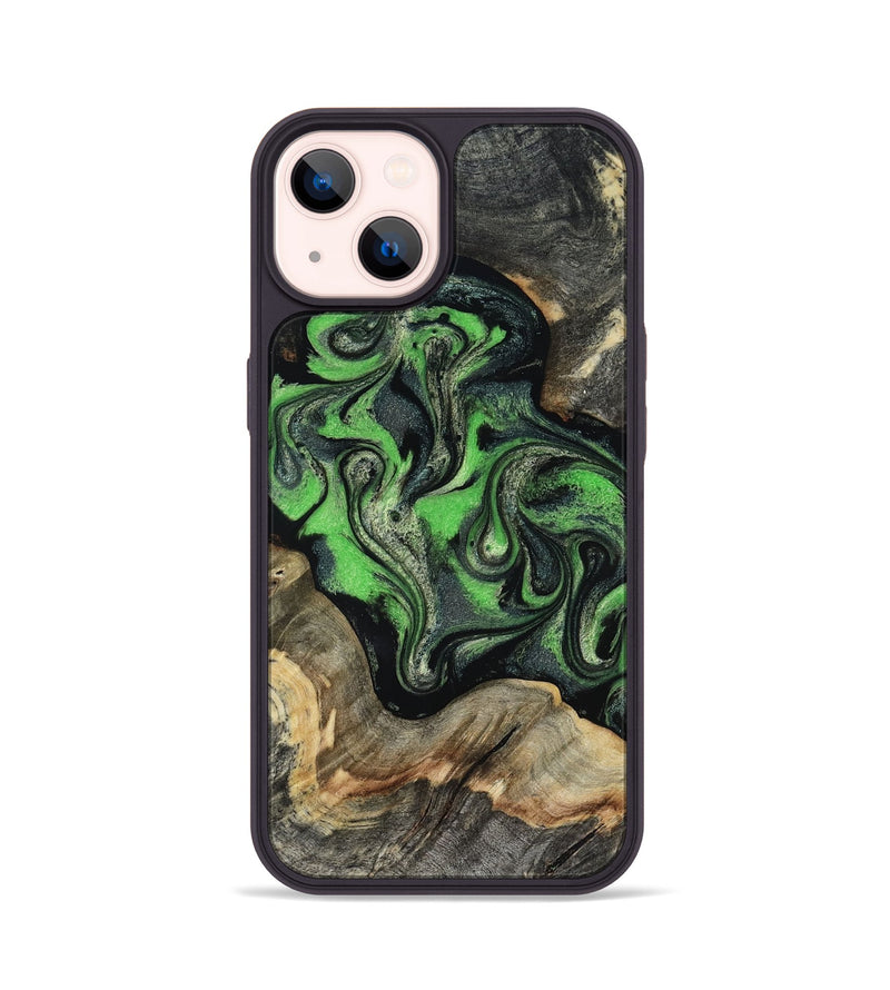 iPhone 14 Wood Phone Case - Eulalia (Green, 819173)