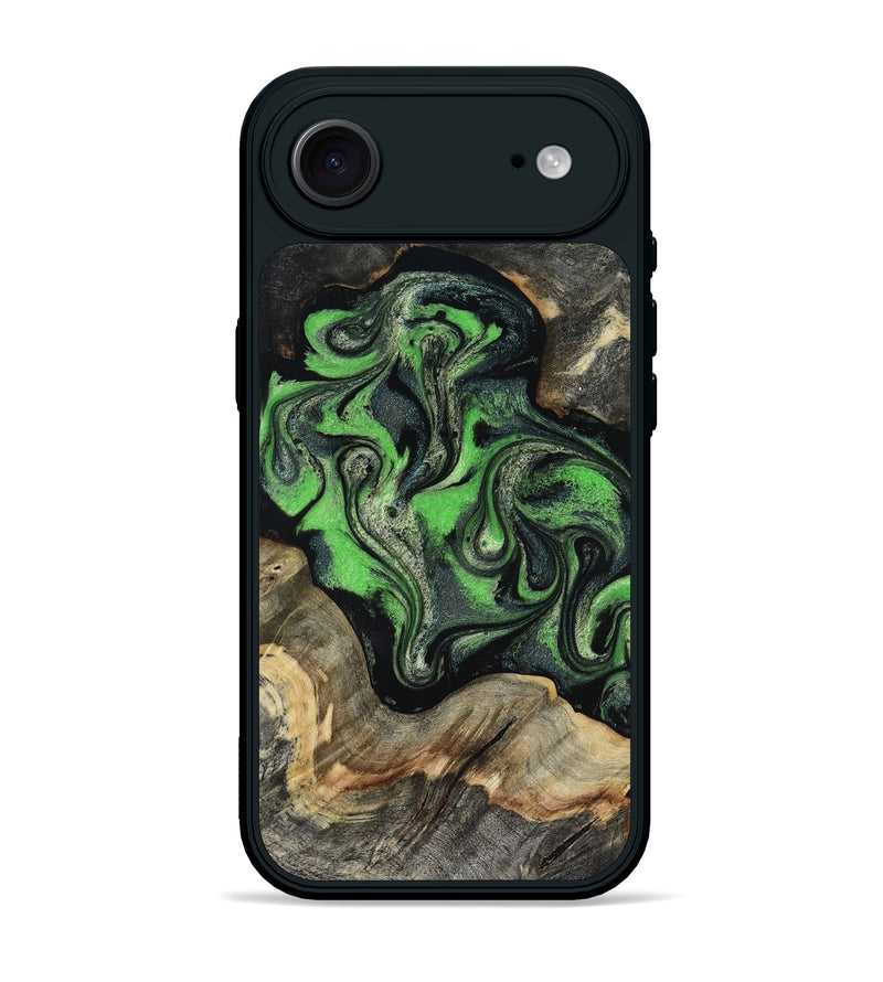 iPhone 17 Air Wood Phone Case - Eulalia (Green, 819173)