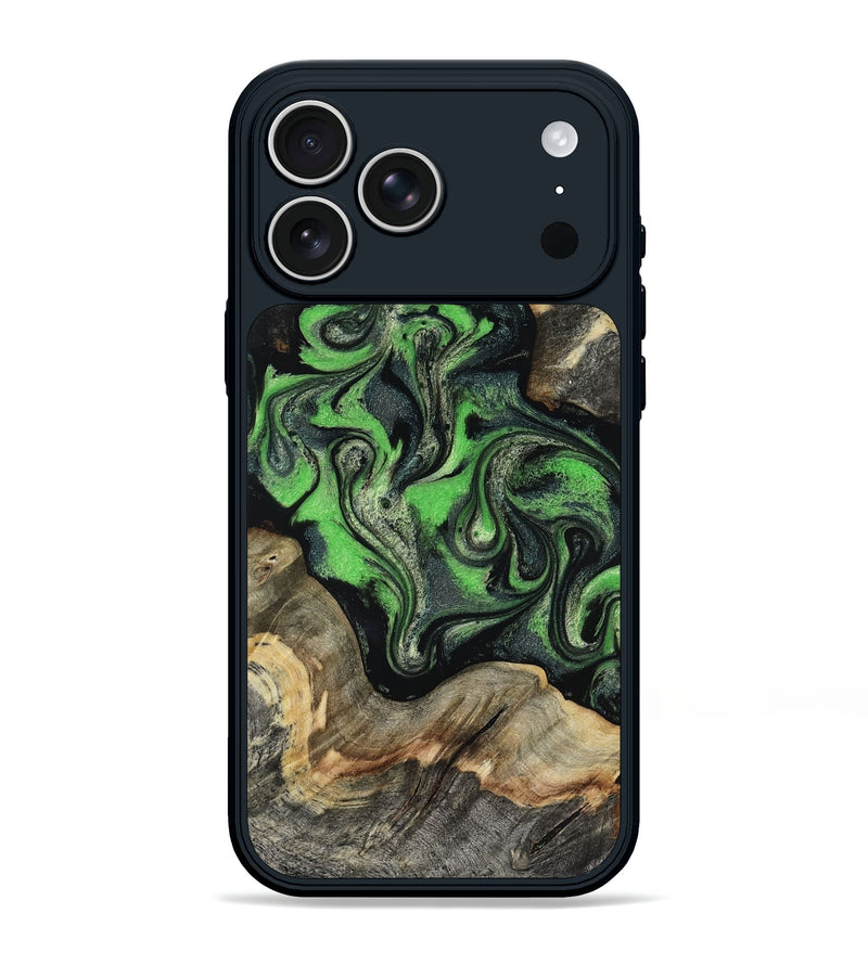iPhone 17 Pro Max Wood Phone Case - Eulalia (Green, 819173)