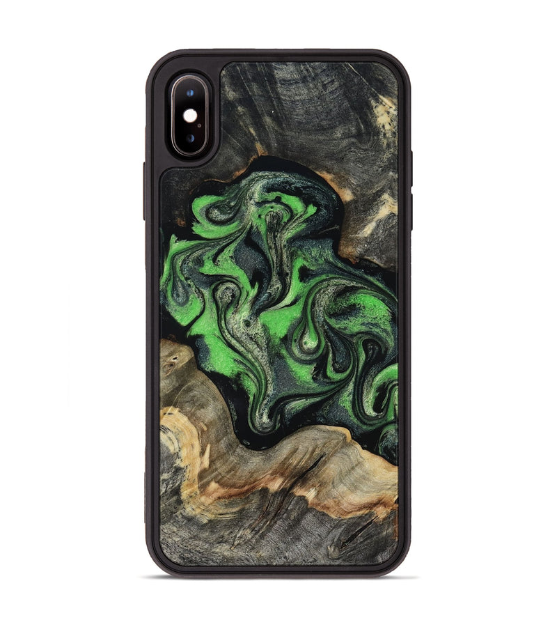 iPhone Xs Max Wood Phone Case - Eulalia (Green, 819173)