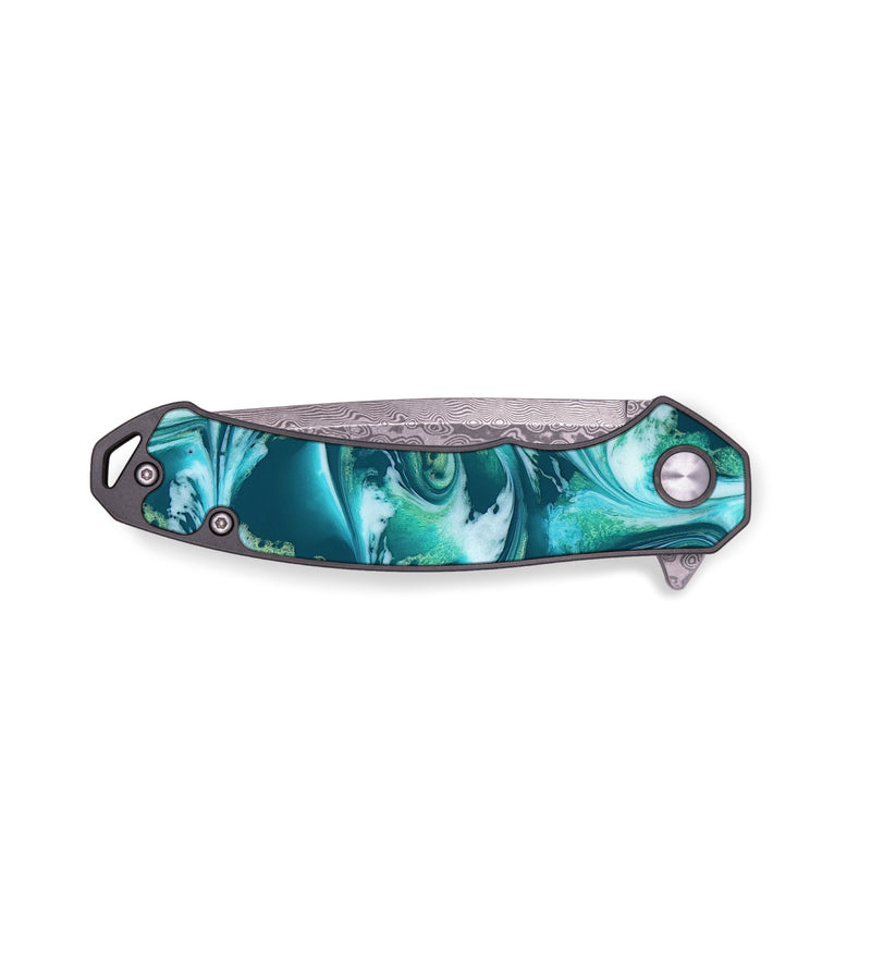 EDC ResinArt Pocket Knife - Bettie (Green, 819174)